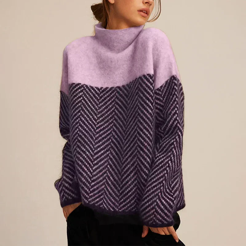 Lauren | Women's High Neck Sweater with Flattering Silhouette