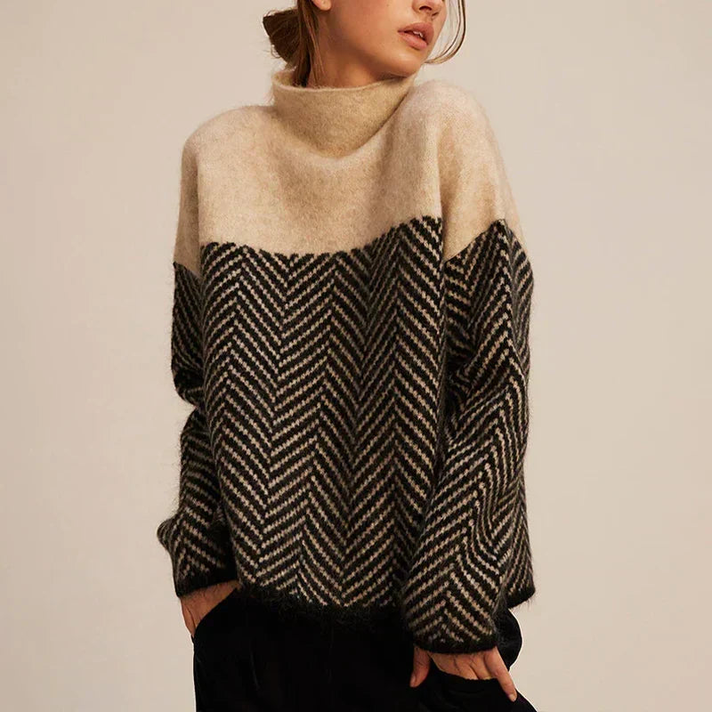 Lauren | Women's High Neck Sweater with Flattering Silhouette