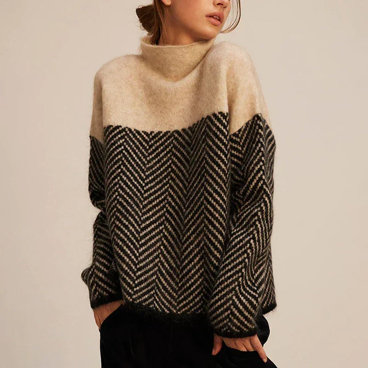 Lauren | Women's High Neck Sweater with Flattering Silhouette