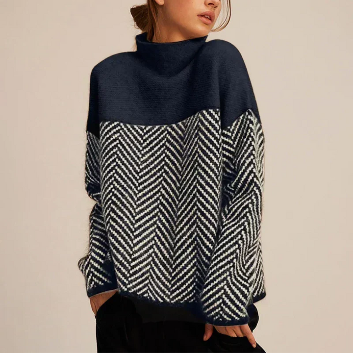Lauren | Women's High Neck Sweater with Flattering Silhouette