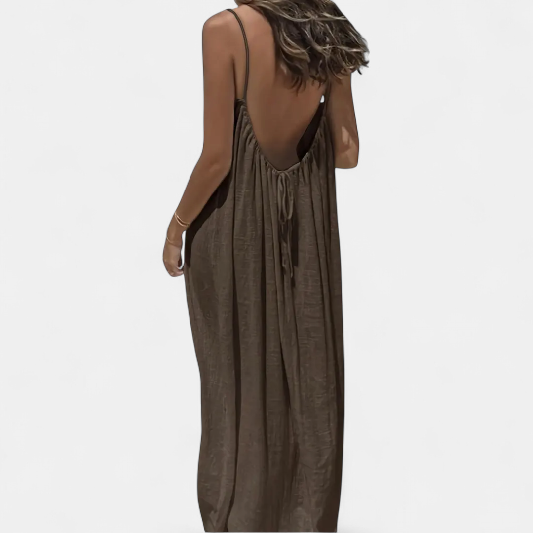 THESSALY | Effortless Boho Spaghetti Strap Dress