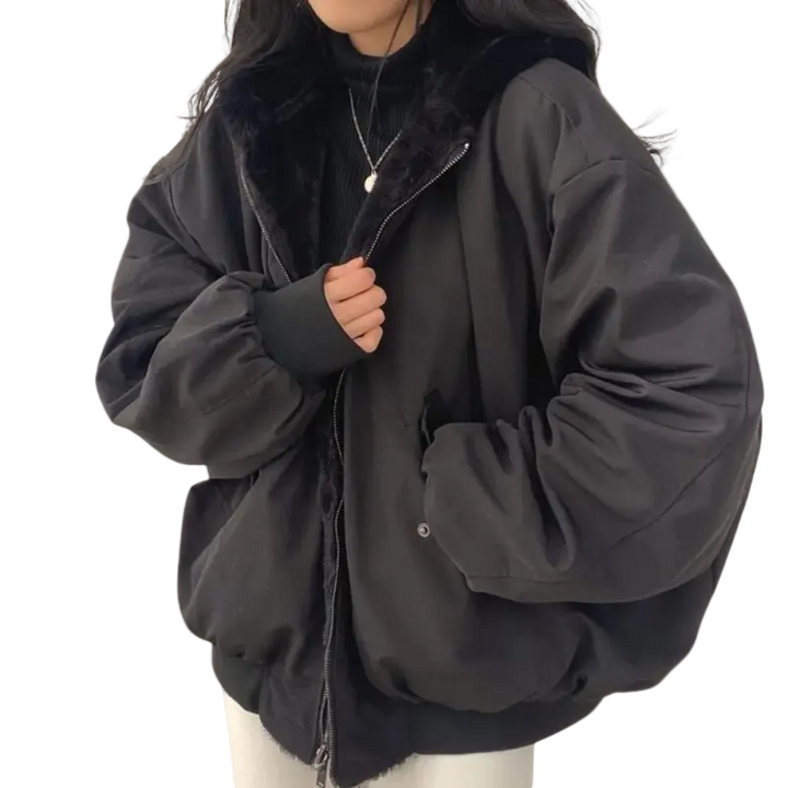 Zora Women's Padded Hooded Winter Jacket with Zippered Pockets