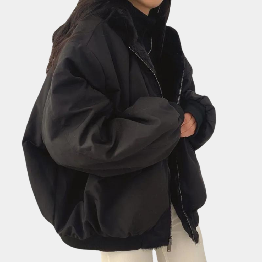 Zora Women's Padded Hooded Winter Jacket with Zippered Pockets