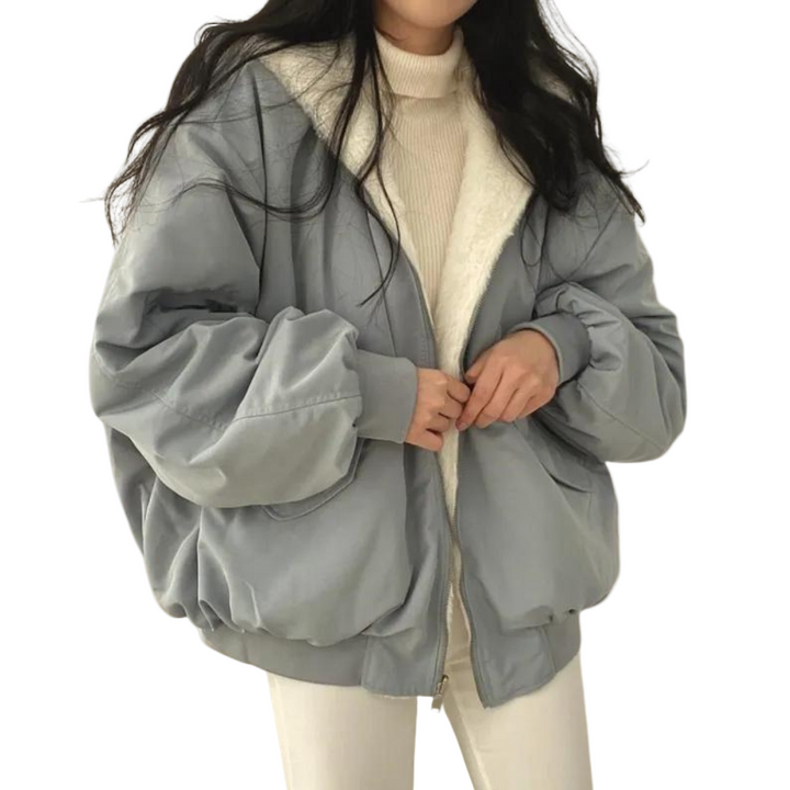 Zora Women's Padded Hooded Winter Jacket with Zippered Pockets
