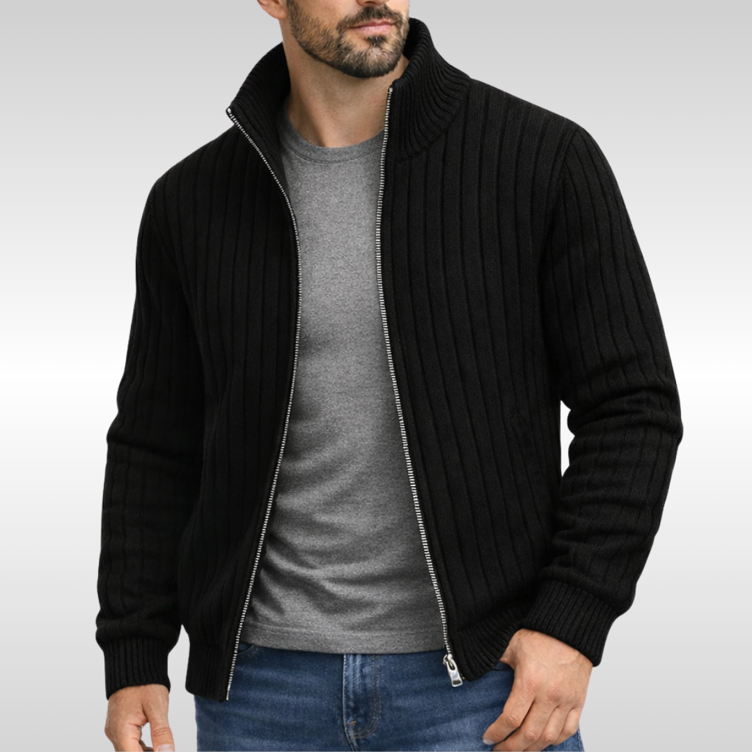 Montclair | Men's Ribbed Zip Cardigan - Durable Everyday Style