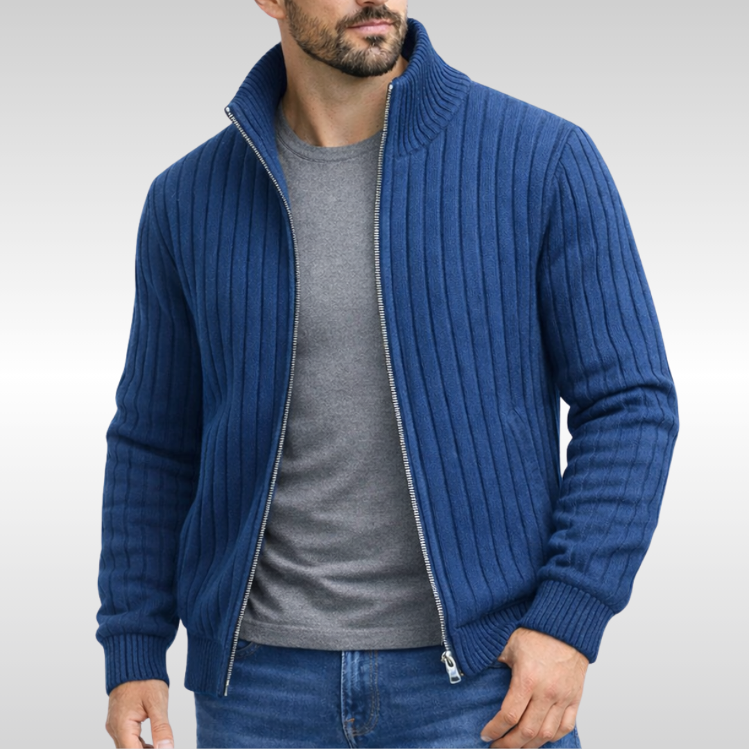 Montclair | Men's Ribbed Zip Cardigan - Durable Everyday Style