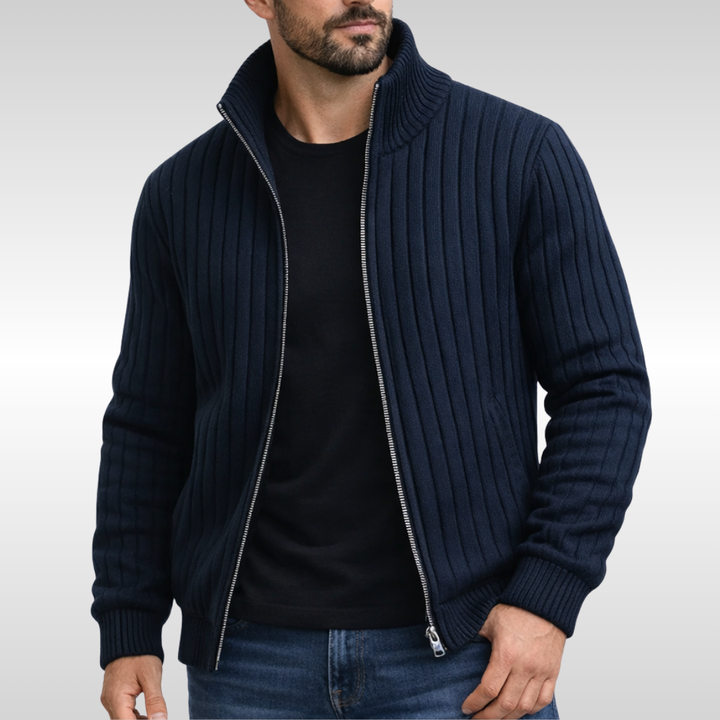 Montclair | Men's Ribbed Zip Cardigan - Durable Everyday Style