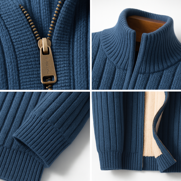 Montclair | Men's Ribbed Zip Cardigan - Durable Everyday Style