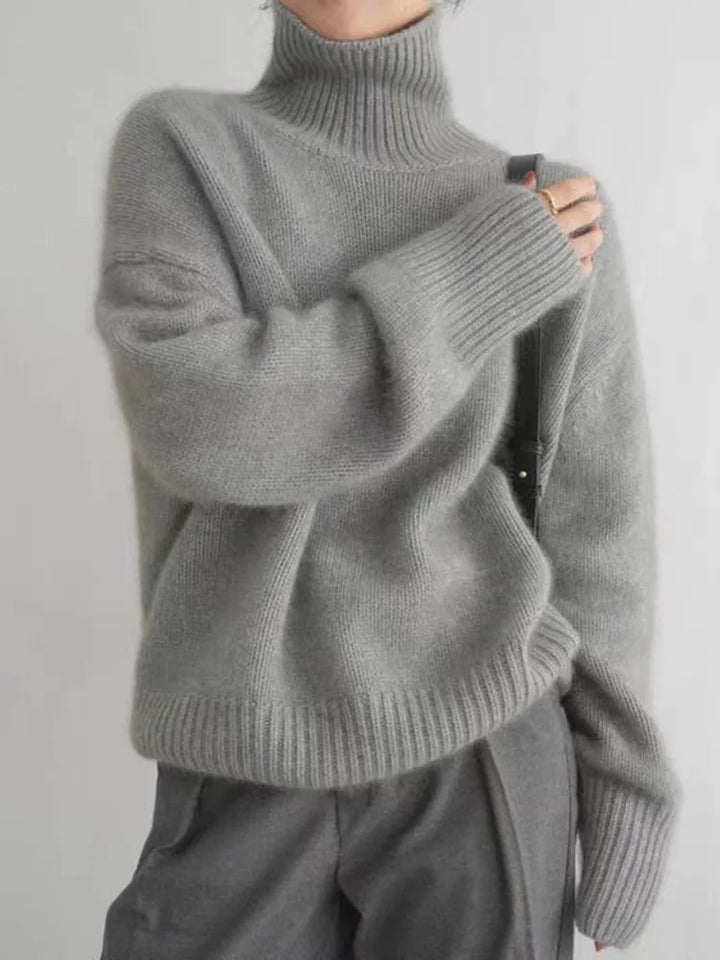Marianne | Women's Luxe Turtleneck Sweater in Relaxed Fit, One Size