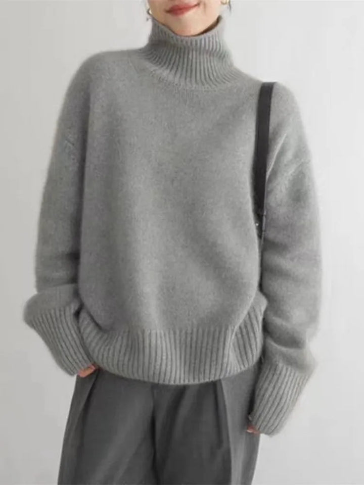 Marianne | Women's Luxe Turtleneck Sweater in Relaxed Fit, One Size