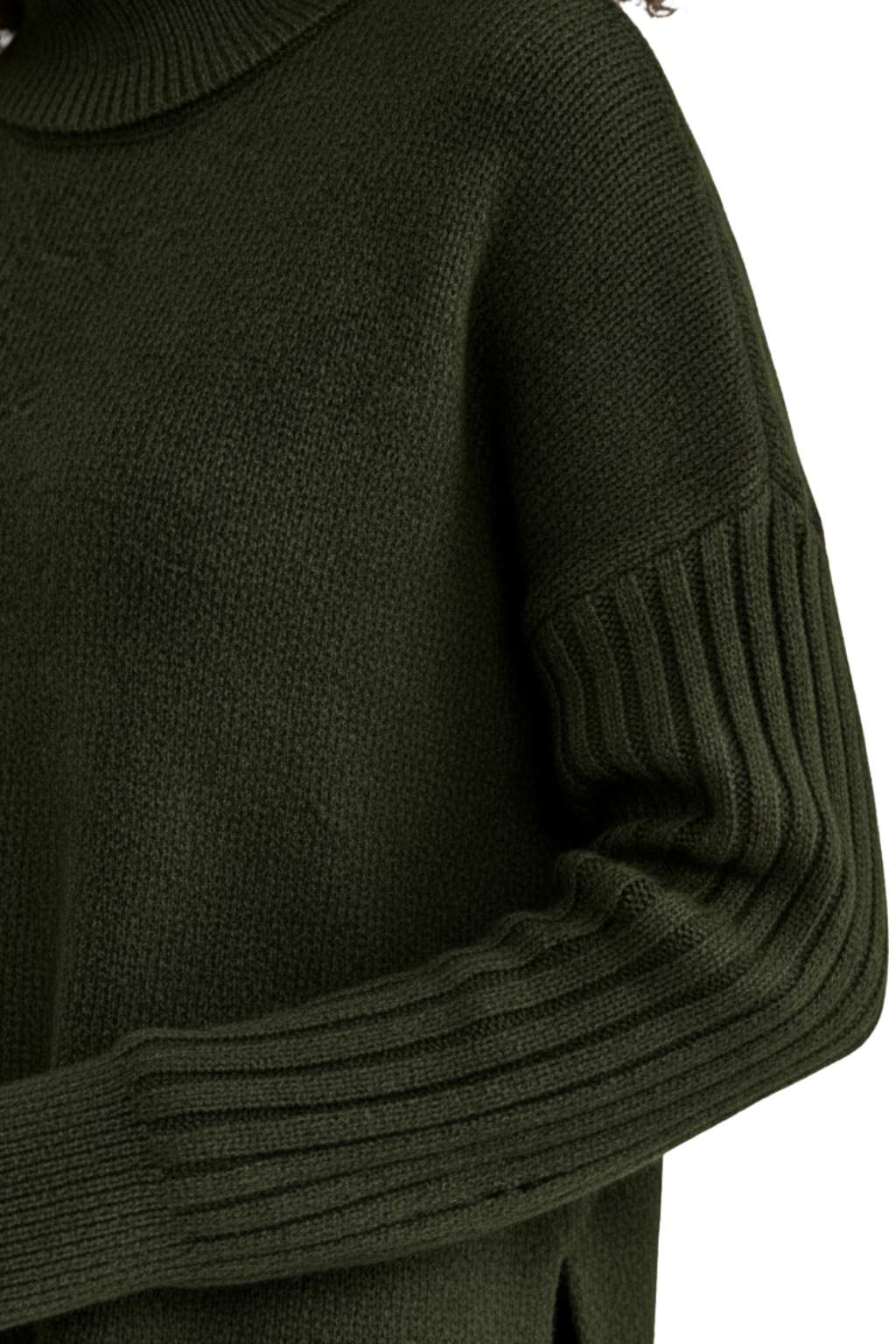 Damaris | Women's Asymmetrical Turtleneck Sweater with Draped Hem