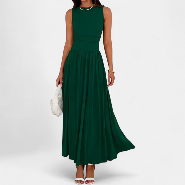 SUNNIVA | Flowy Maxi Dress with Ruched Pockets