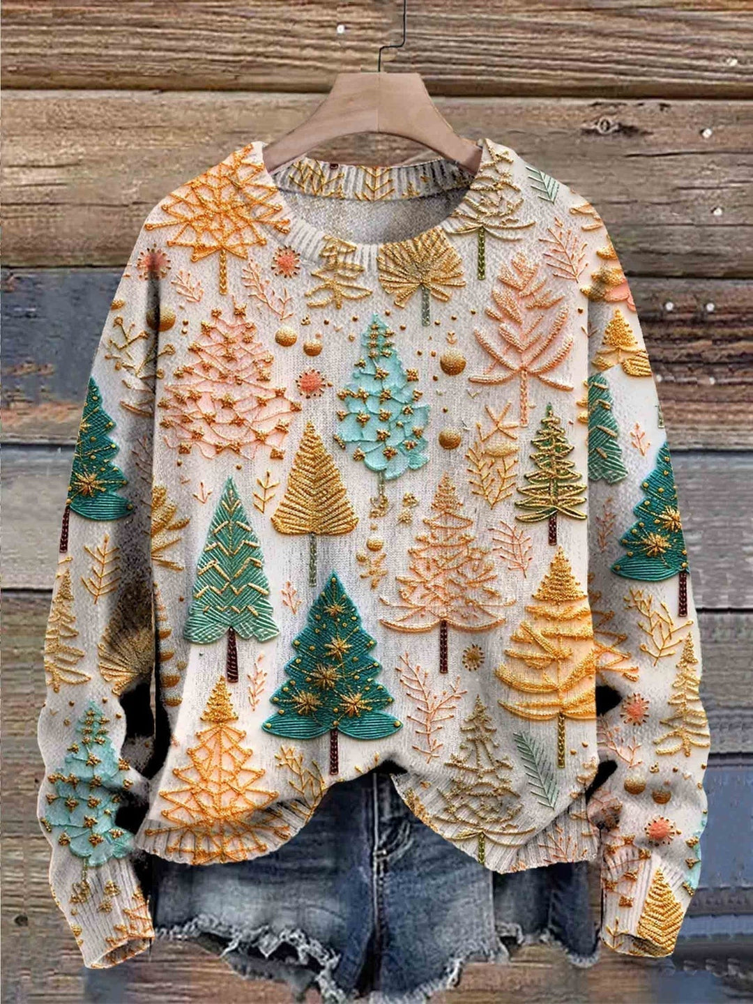 Alexa | Women's Festive Knitted Christmas Tree Sweater
