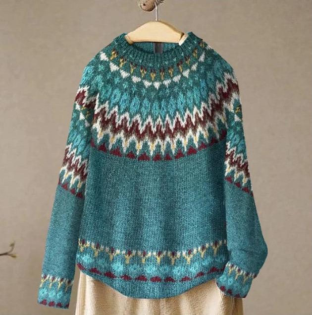 Finley | Women's Relaxed Boho Wave Knit Sweater