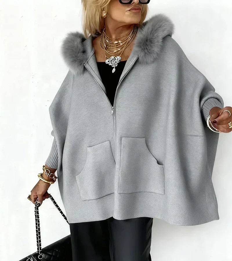 Maribelle | Women's Hooded Winter Coat with Faux Fur Collar