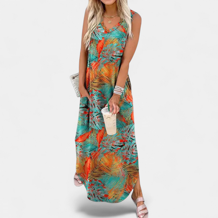 TALLULAH | Flowing Bohemian Floral Maxi Dress