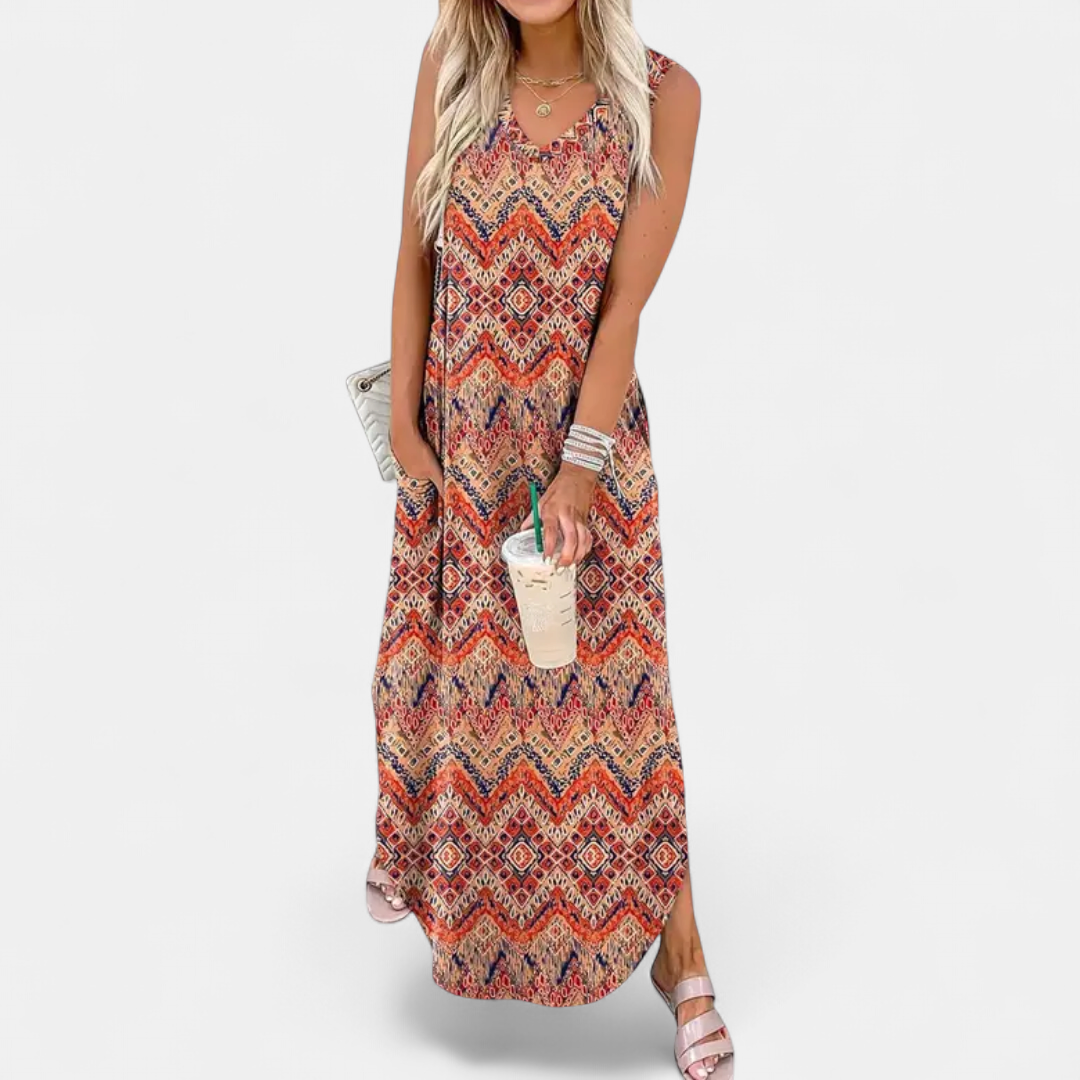 TALLULAH | Flowing Bohemian Floral Maxi Dress