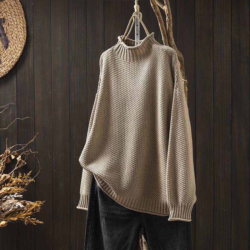Grace | Women's Relaxed Waffle Knit Sweater with Versatile One-Size Drape