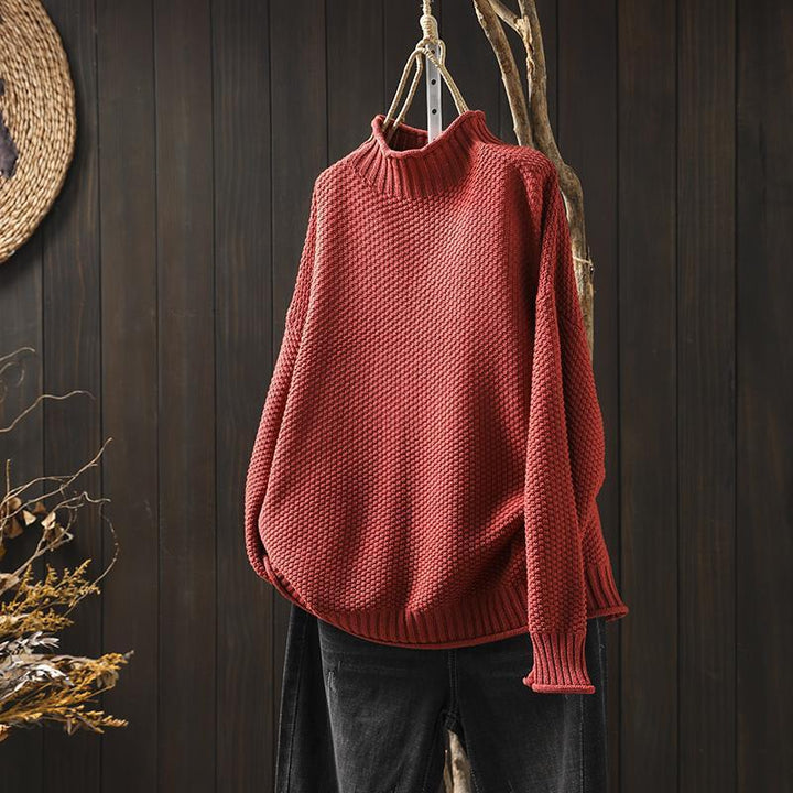 Grace | Women's Relaxed Waffle Knit Sweater with Versatile One-Size Drape
