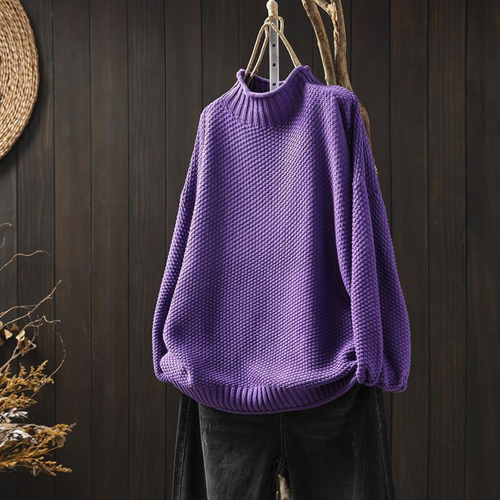 Grace | Women's Relaxed Waffle Knit Sweater with Versatile One-Size Drape