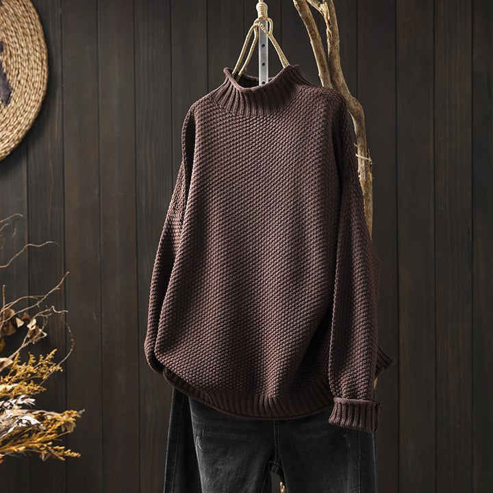 Grace | Women's Relaxed Waffle Knit Sweater with Versatile One-Size Drape