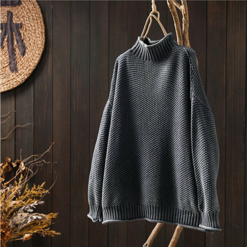 Grace | Women's Relaxed Waffle Knit Sweater with Versatile One-Size Drape