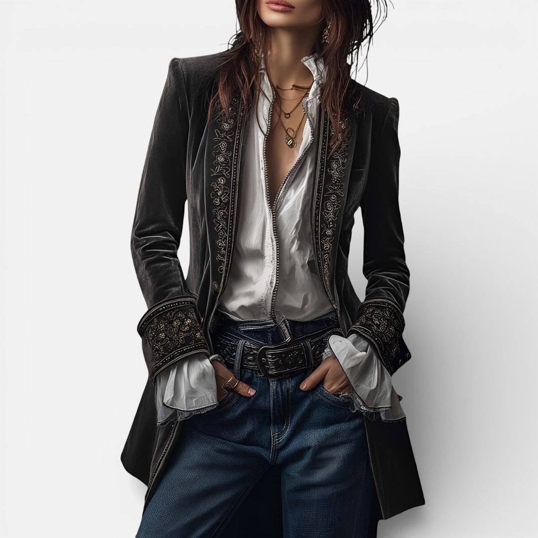 Eliza | Luxurious Velvet Women's Jacket in Deep, Rich Hues