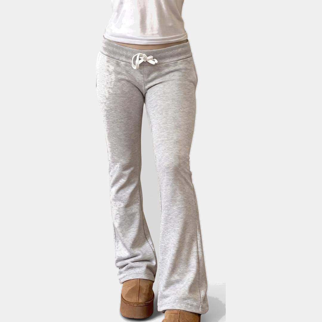 Women's Drawstring Wide Leg Sweatpants with Low Rise