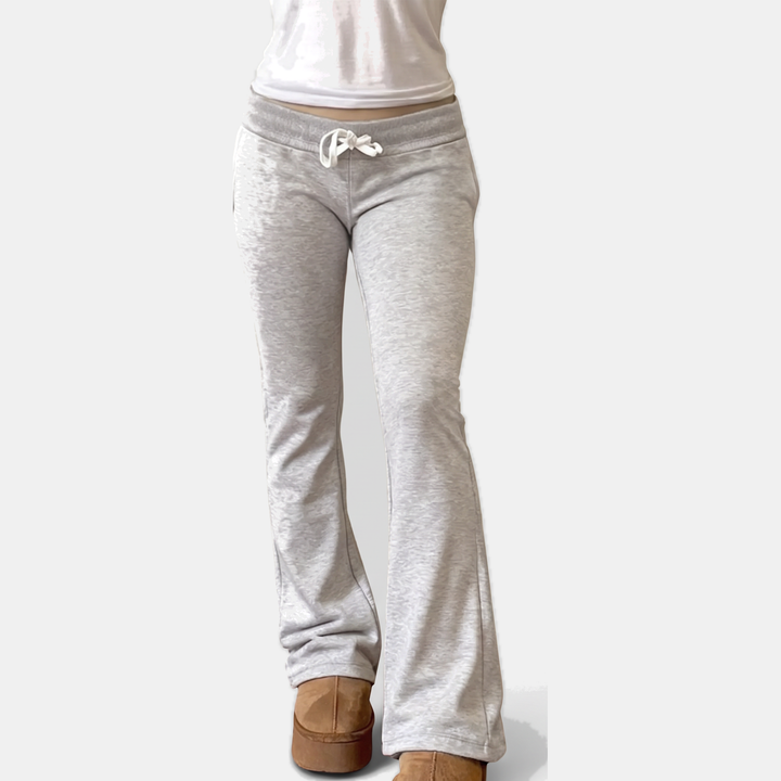 Women's Drawstring Wide Leg Sweatpants with Low Rise