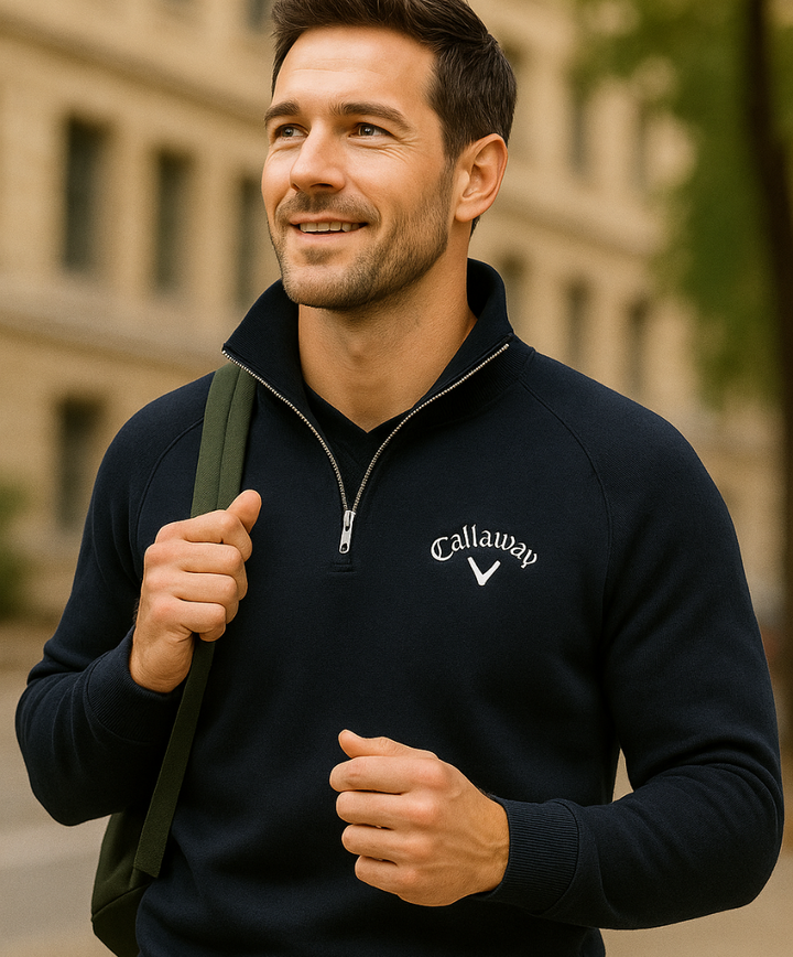 Elar | Men's Classic Collar Lightweight Fleece Half-Zip Jumper