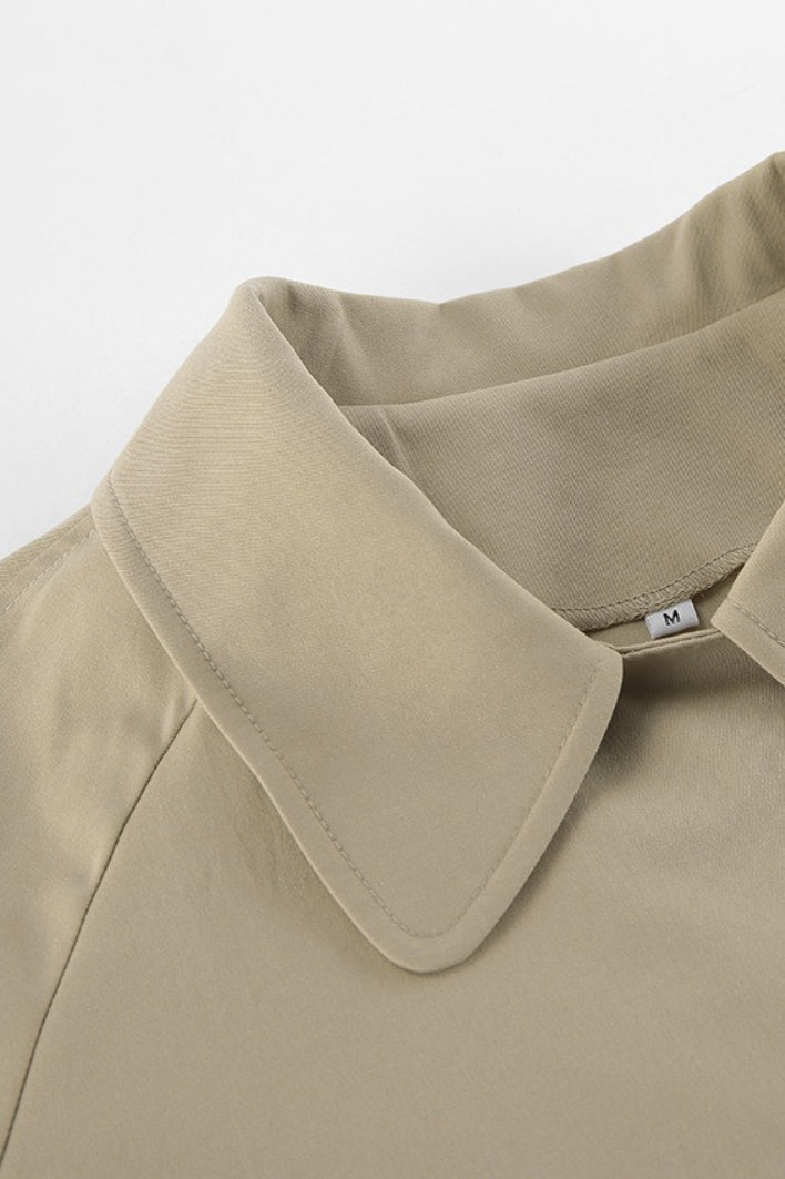Nerissa | Women's Belted Wrap Trench Coat with Pointed Collar