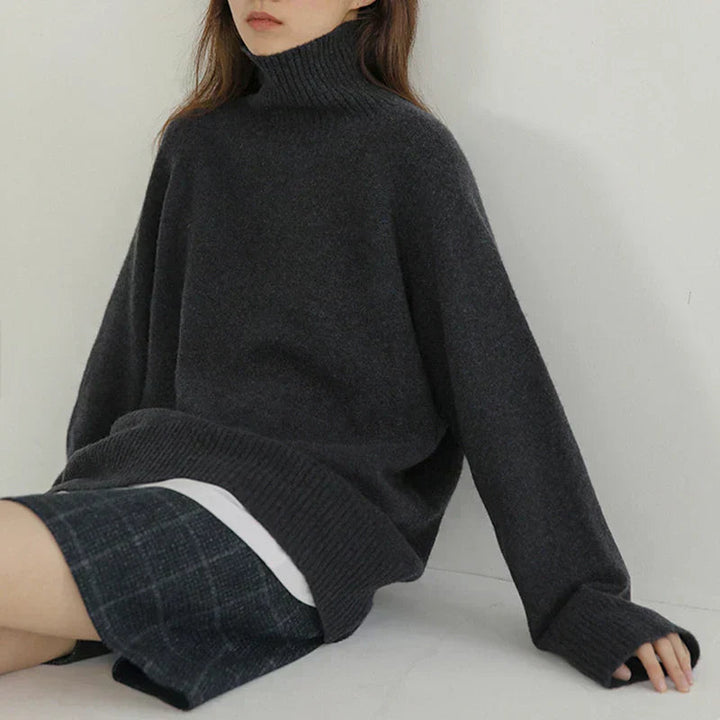 Mira - Cozy Turtleneck Knit Sweater