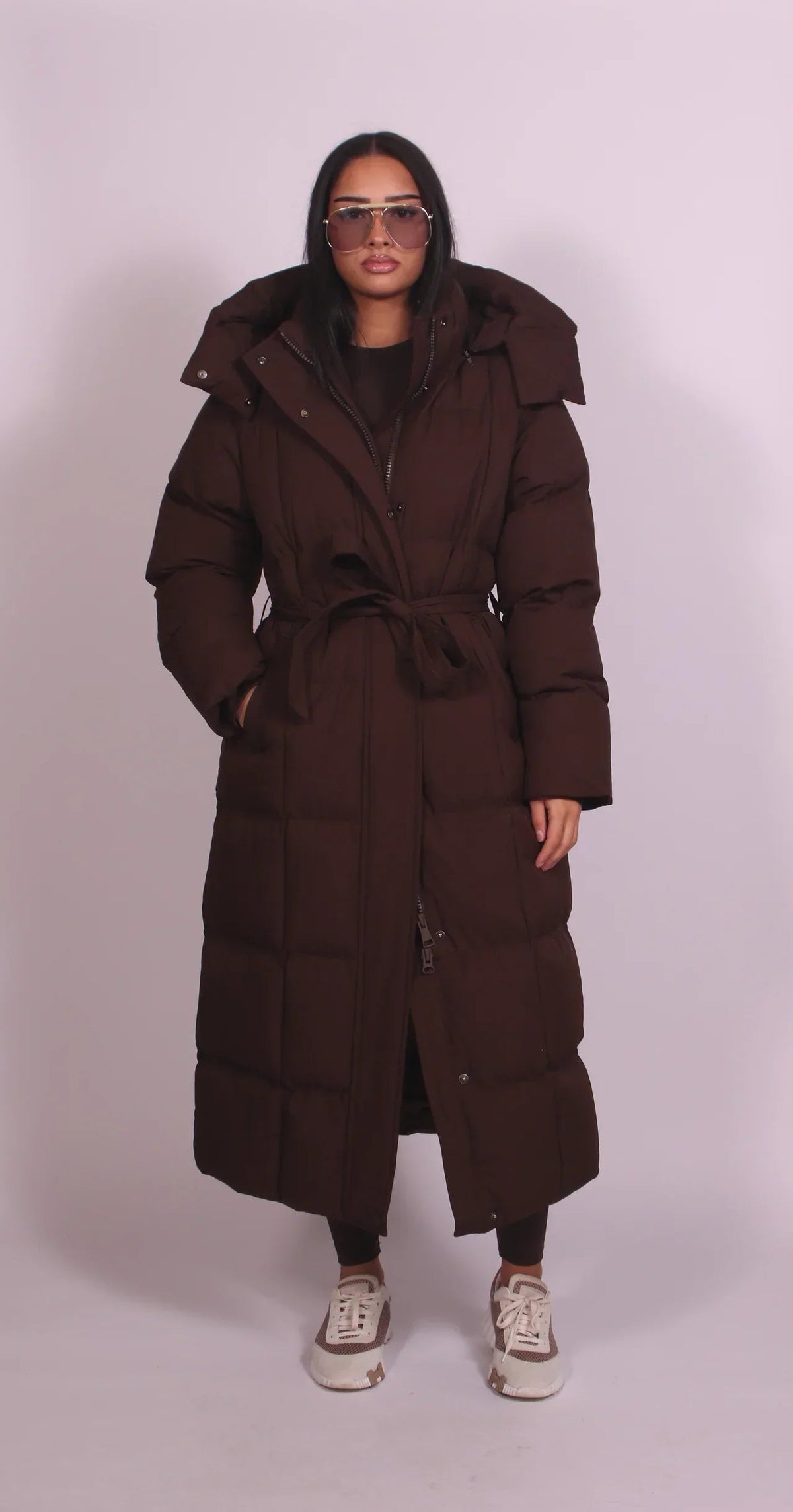 MARIELLE | LONG BELTED PUFFER COAT