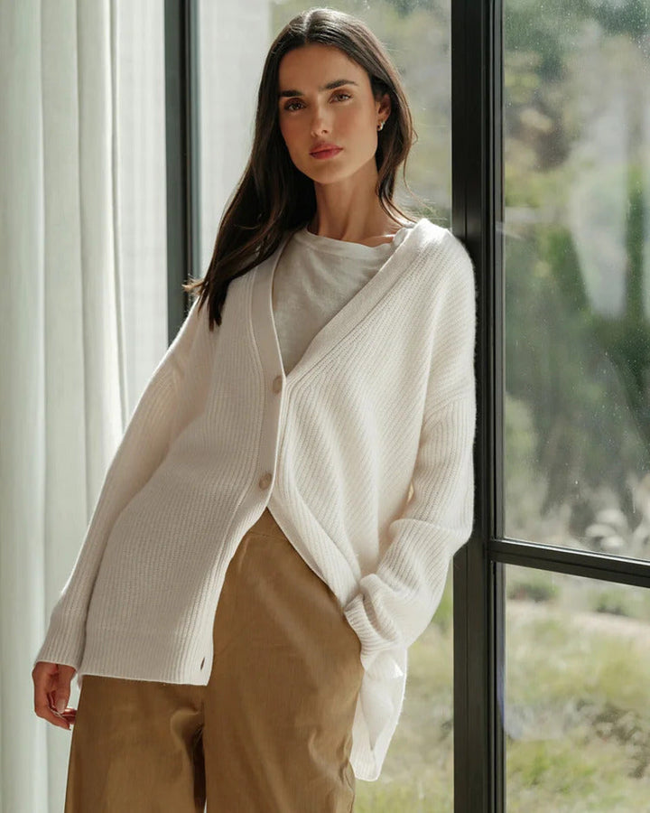 Idris | Women's Longline Cardigan with Relaxed Fit and Extended Sleeves