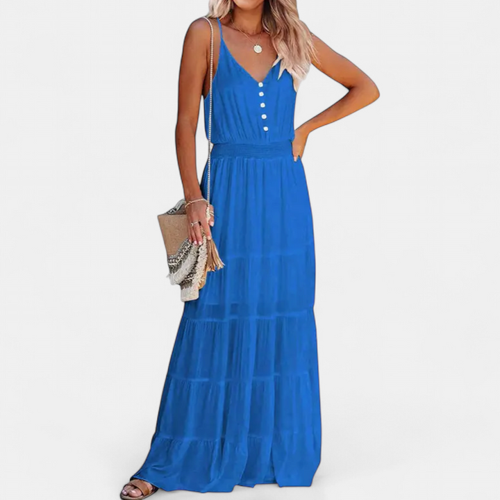 LUANA | V-Neck Sleeveless Maxi Dress