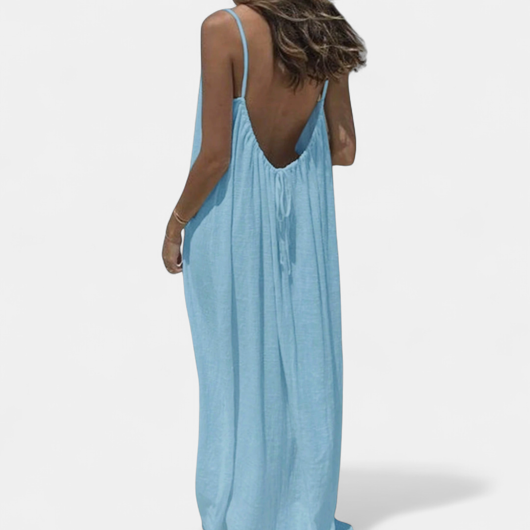 THESSALY | Effortless Boho Spaghetti Strap Dress