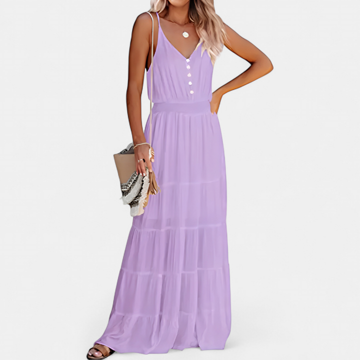 LUANA | V-Neck Sleeveless Maxi Dress