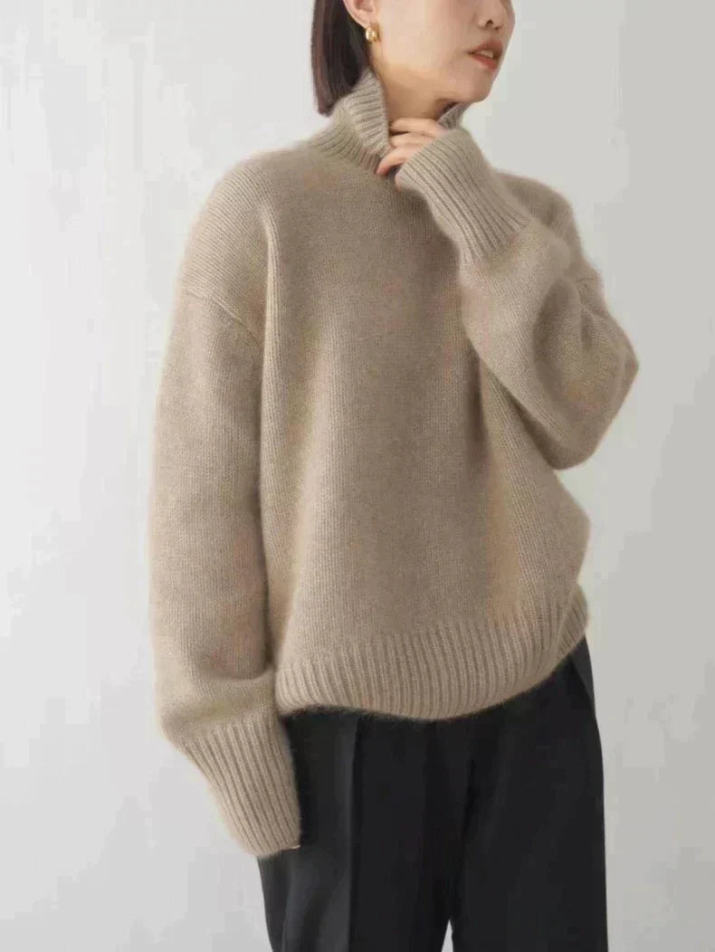 Marianne | Women's Luxe Turtleneck Sweater in Relaxed Fit, One Size