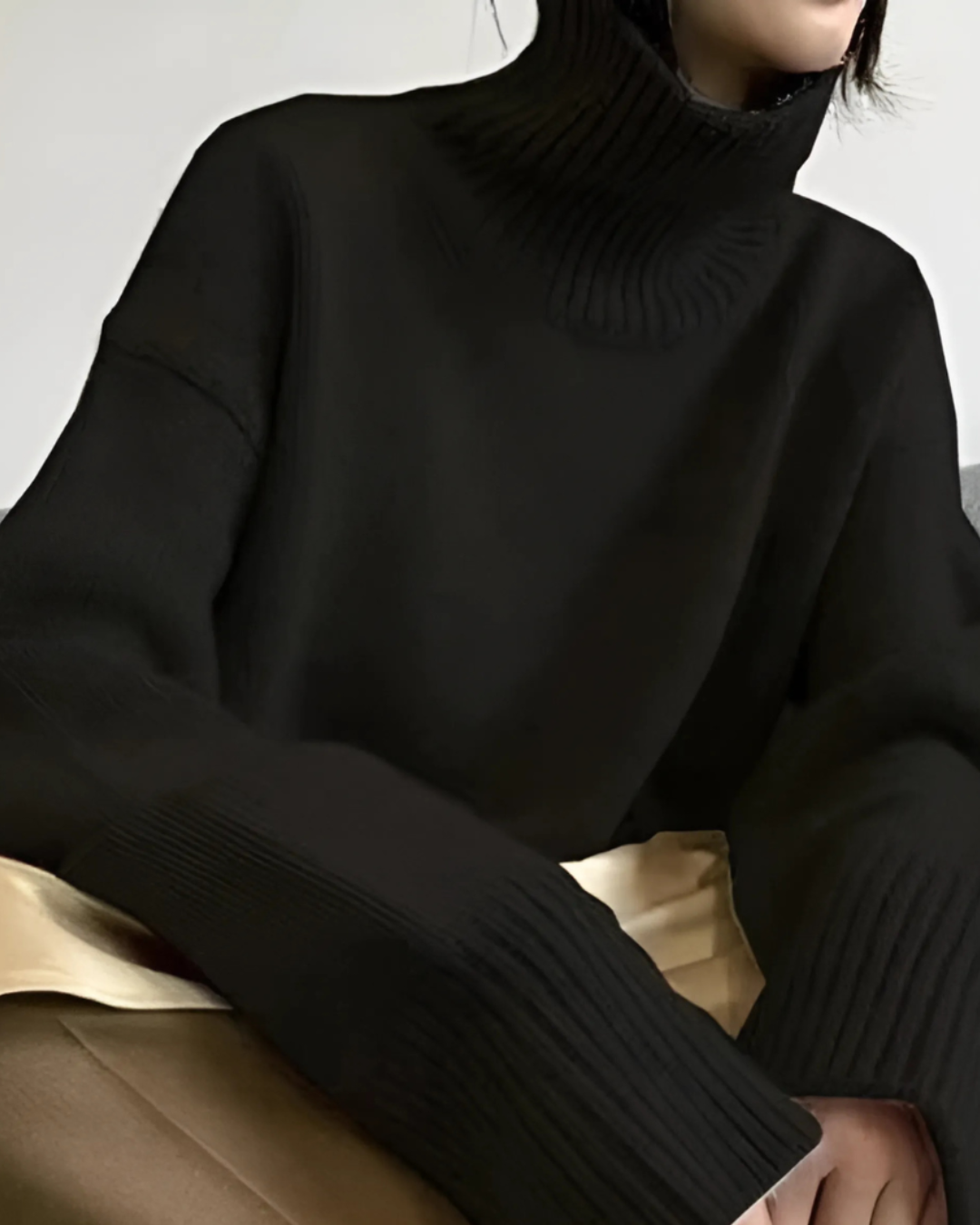 Soft Knit Women's Cashmere Turtleneck Sweater | Regular Fit | Ribbed Neck and Cuffs | Perfect for Office and Everyday Wear