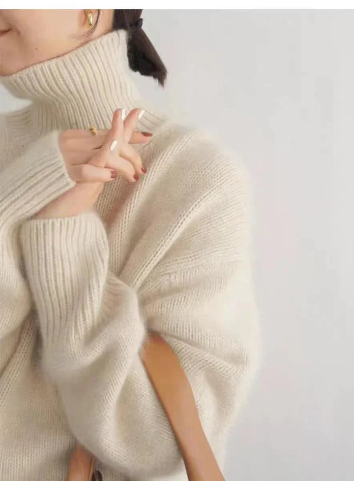 Soft Knit Women's Cashmere Turtleneck Sweater | Regular Fit | Ribbed Neck and Cuffs | Perfect for Office and Everyday Wear