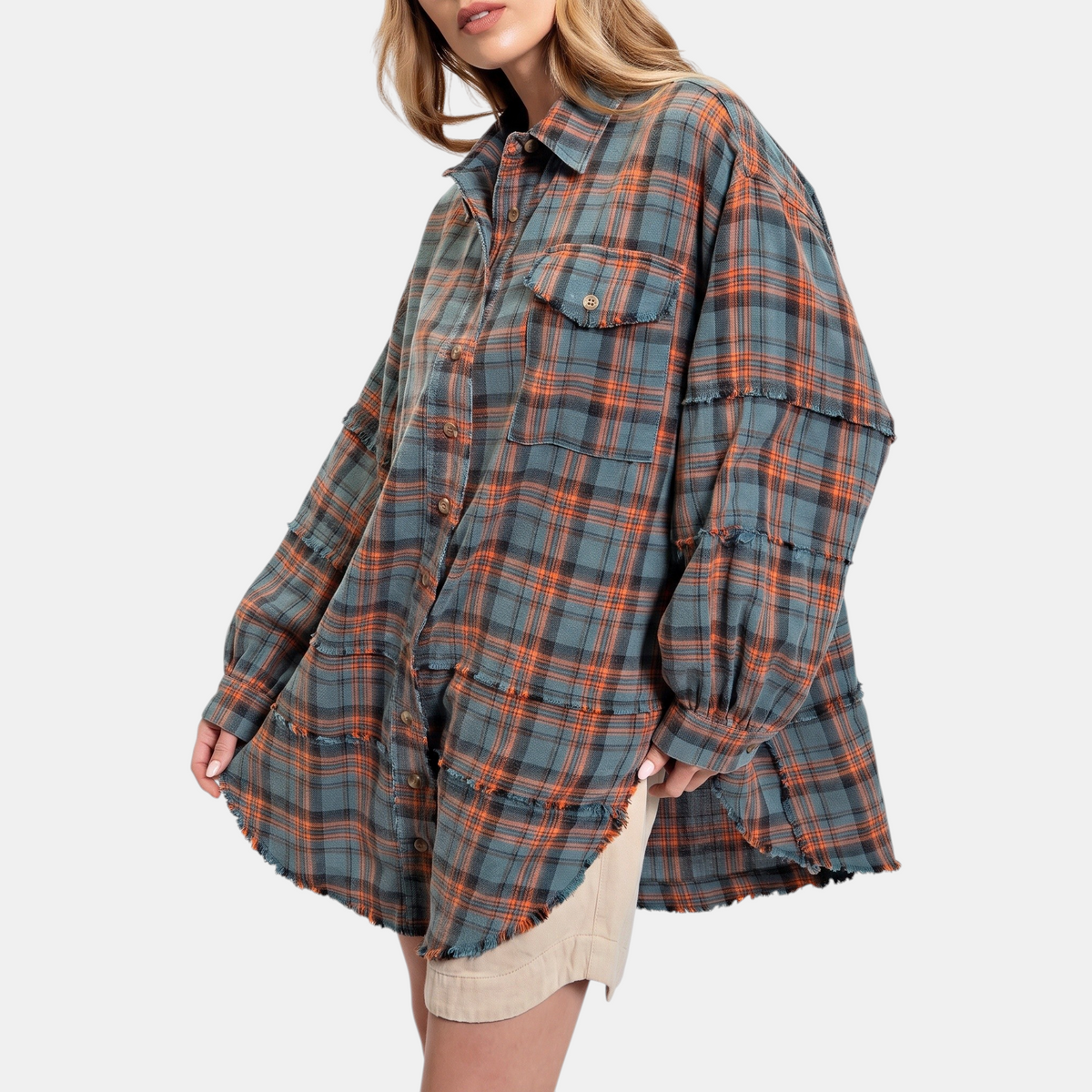 ZOEY | OVERSIZED LANTERN-SLEEVE SHIRT