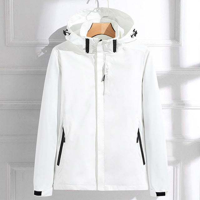 Seraphina | Women's Hooded Waterproof Windbreaker with Zippered Pockets