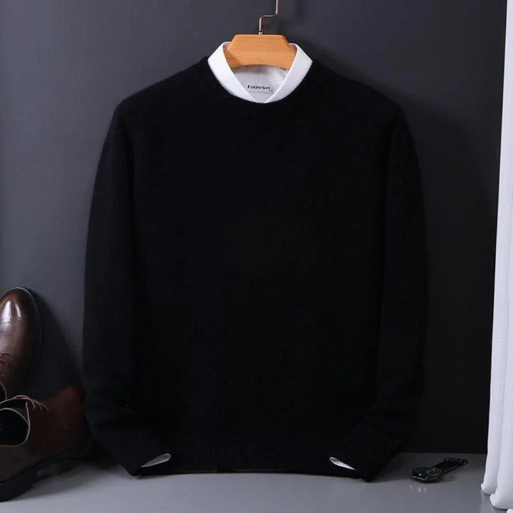 Noah | Men's Cashmere Crew Neck Sweater with Elegant Detailing