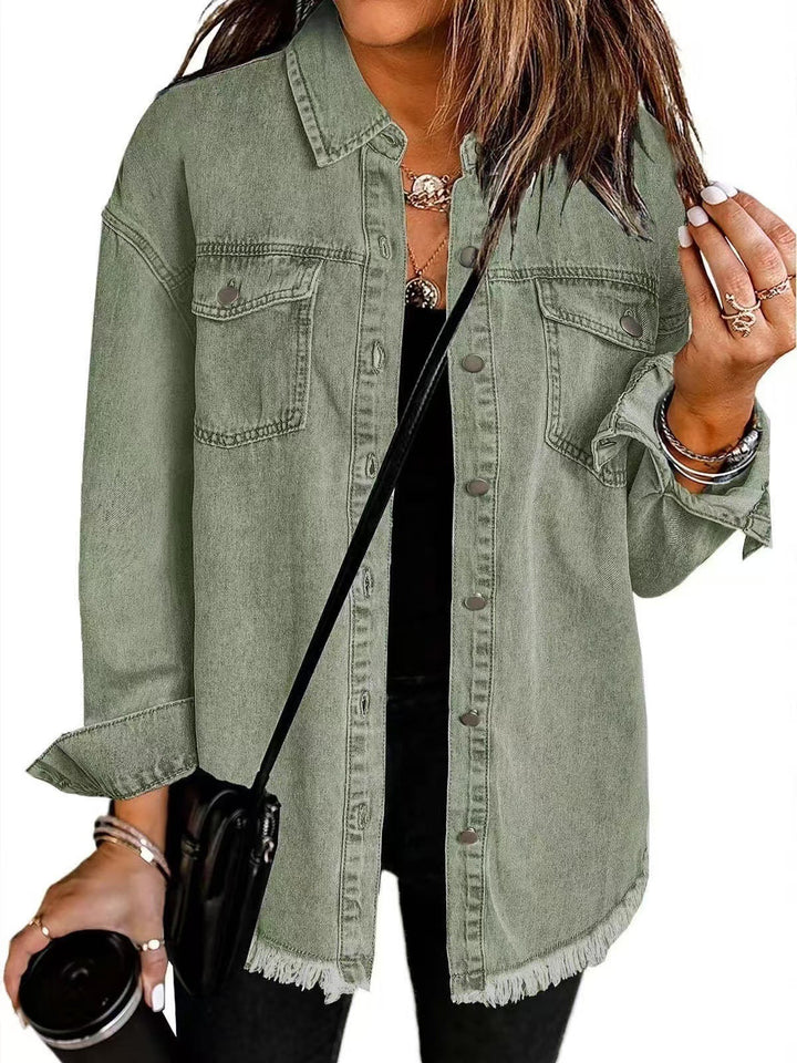 Roxane | Women's Everyday Denim Jacket with Chest Pockets