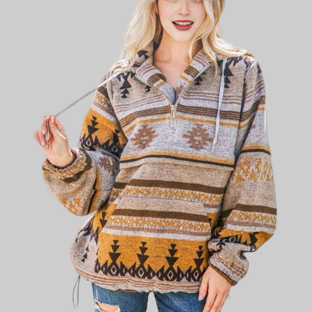 Saku | Women's Oversized Zip-Up Hoodie with Luxuriously Soft Plush Texture