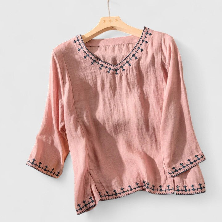 Taysia | Stylish V-Neck Blouse