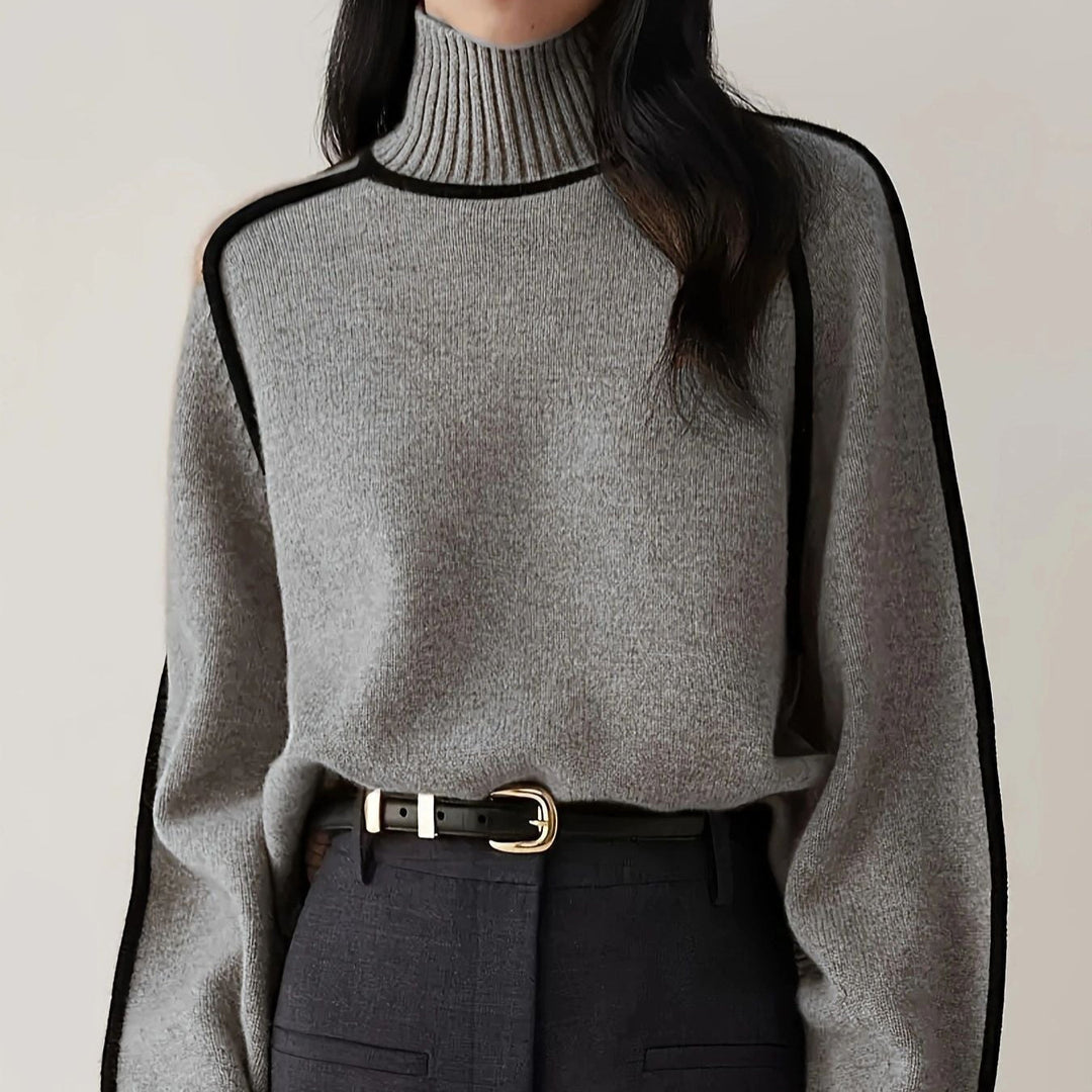 Emilie - Cozy Turtleneck Knit Sweater