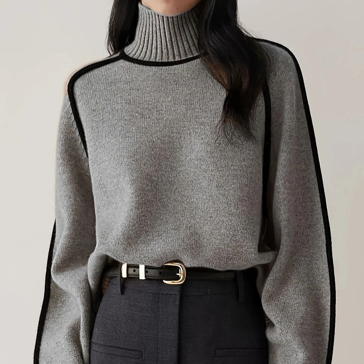 Emilie - Cozy Turtleneck Knit Sweater