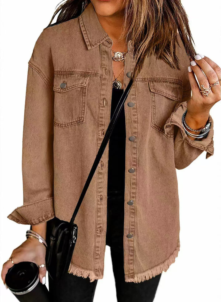 Roxane | Women's Everyday Denim Jacket with Chest Pockets