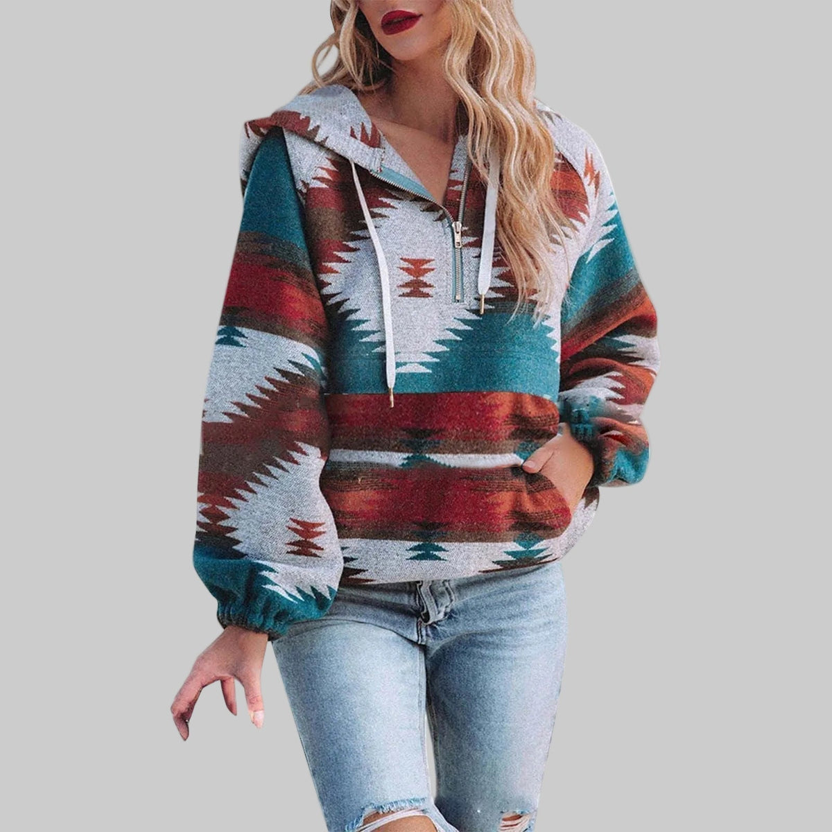 Saku | Women's Oversized Zip-Up Hoodie with Luxuriously Soft Plush Texture